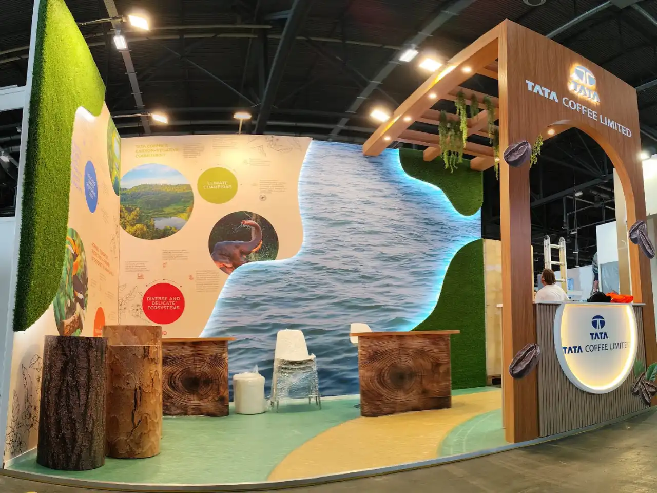 TATA Coffee Exhibition Stand Design — World of Coffee 2025