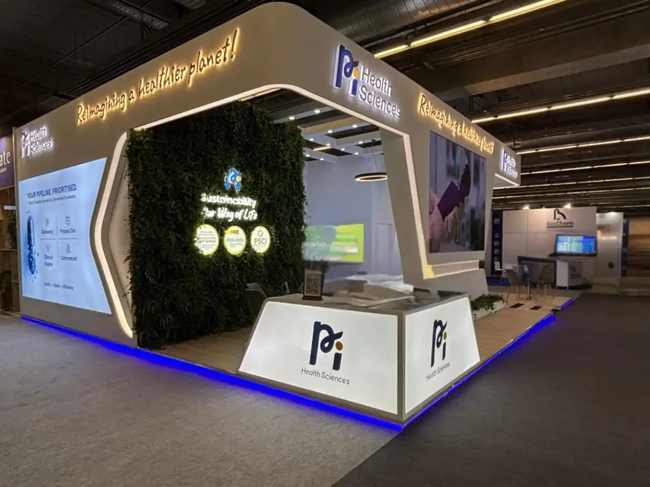 Three Side Open Exhibition Stand Pi Industry CPhI Germany 2025