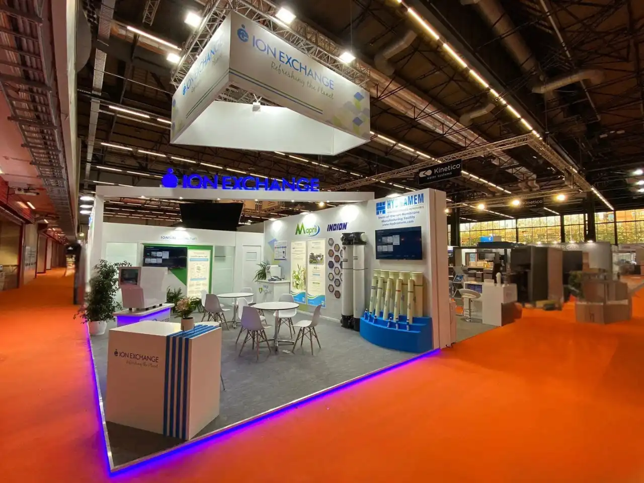 Two Side Open Exhibition Stand Ion Exchange Aquatech 2023