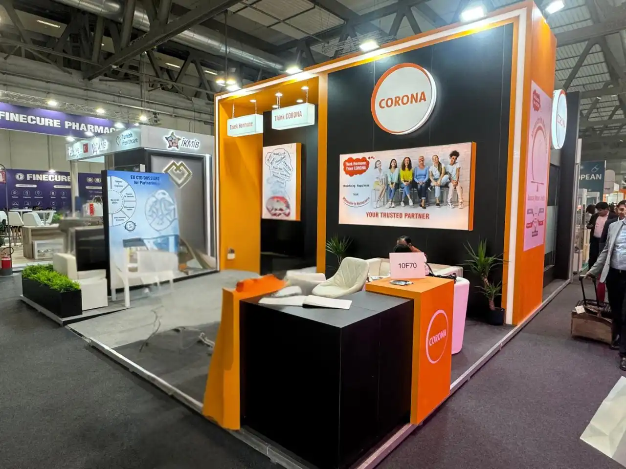 Corona Exhibition Stand CPhI Worldwide 2024 Milan Italy