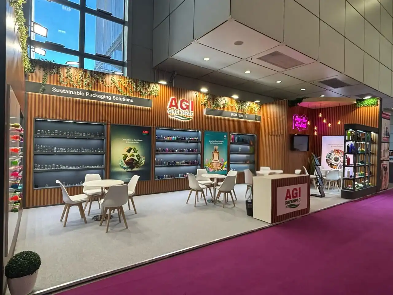 Aji Green Pack Exhibition Stand Cosmoprof Bologna 2025